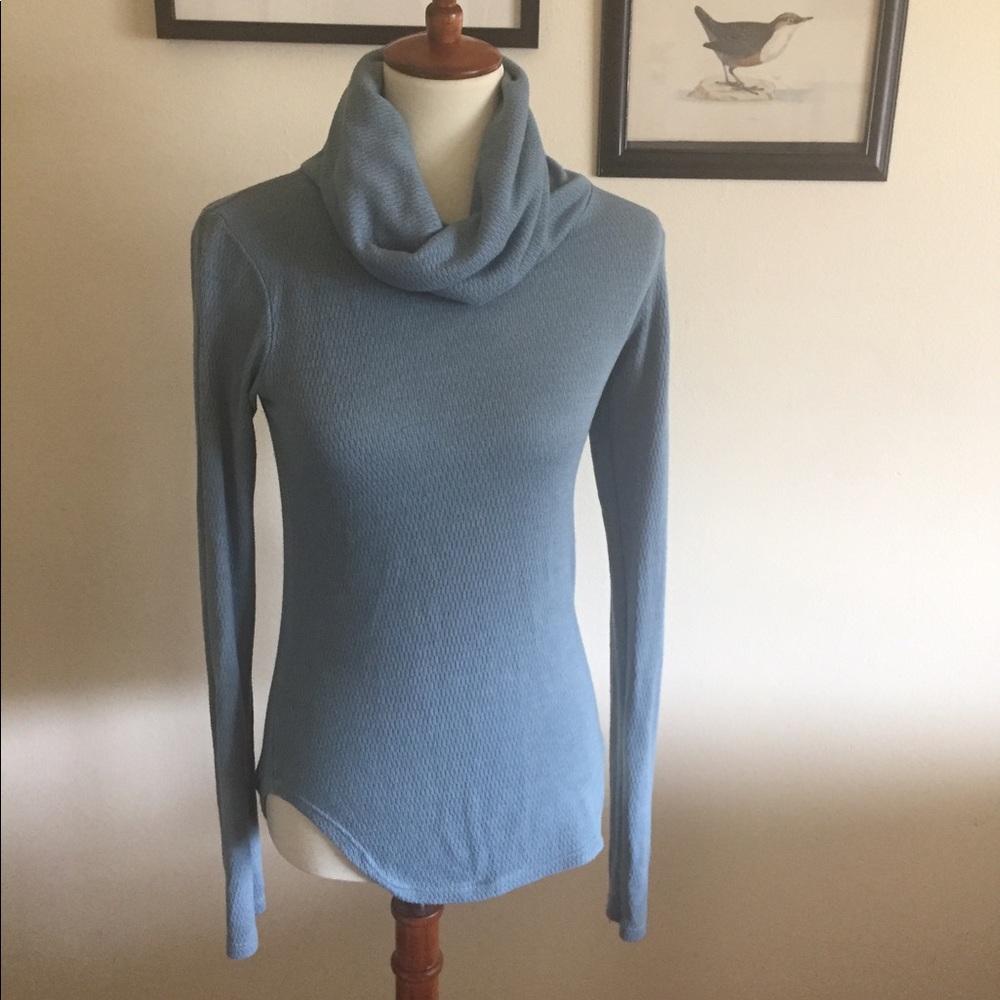 EUC Cowl neck sweater in light blue by Omgirl
