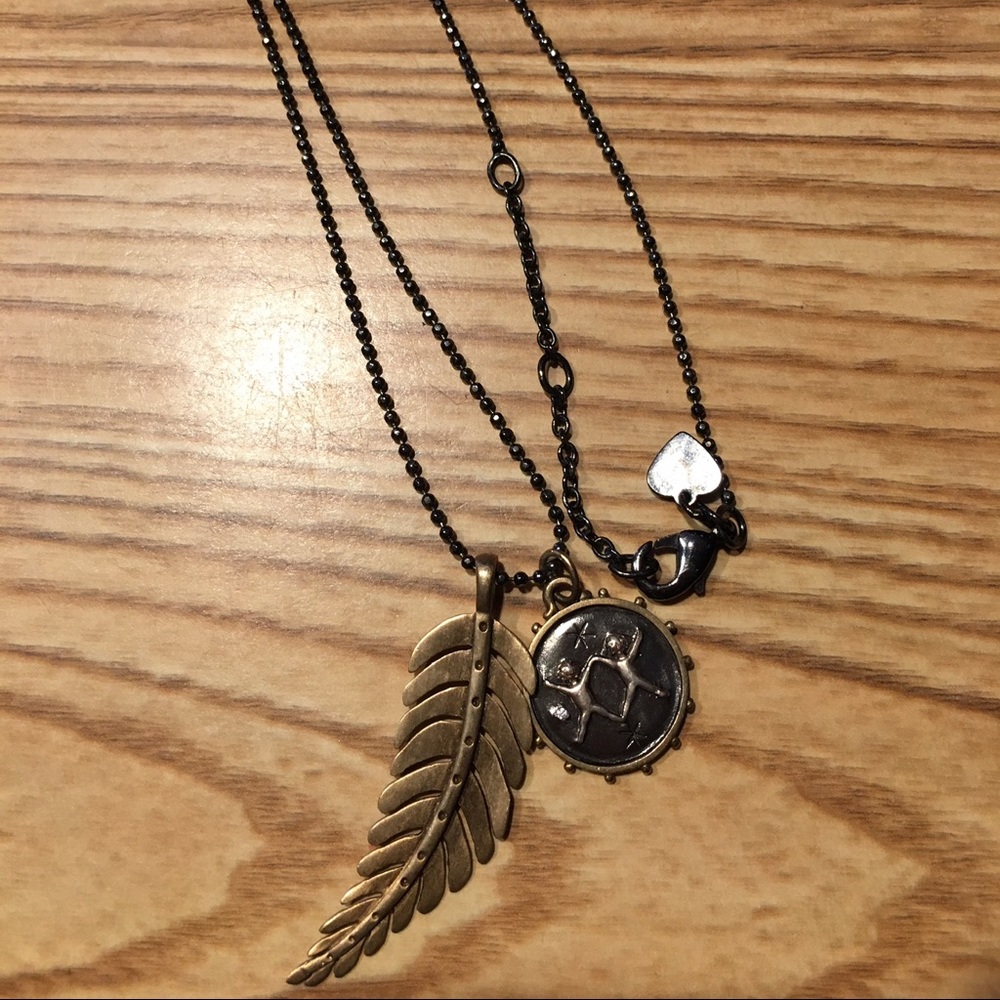 Stella & Dot Necklace- Gemini and Feather