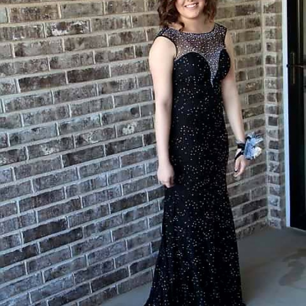 Black Sequin Formal Gown