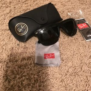 Polarized wayfarer Ray Bans (cloth & case also)