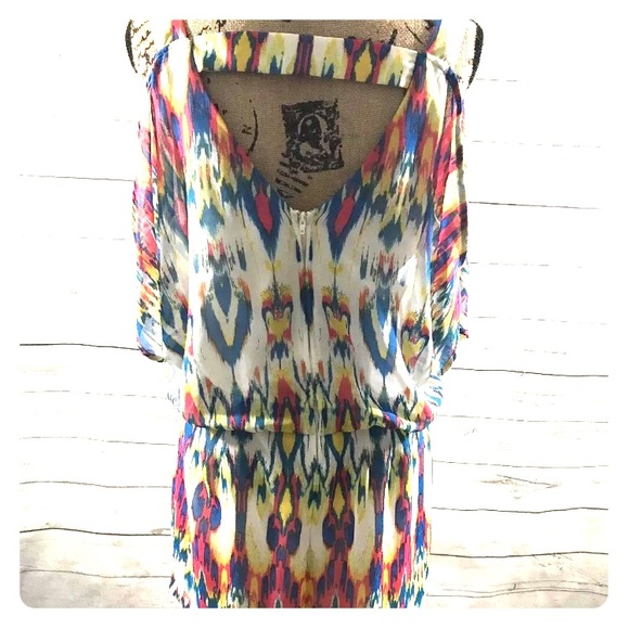 Bisou Bisou | Dresses | Multi Color Aztec Shorts Romper Sz 2 | Poshmark
