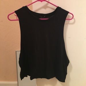 FOREVER 21 Black muscle tank crop top