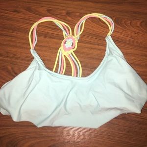 light blue swim suit top
