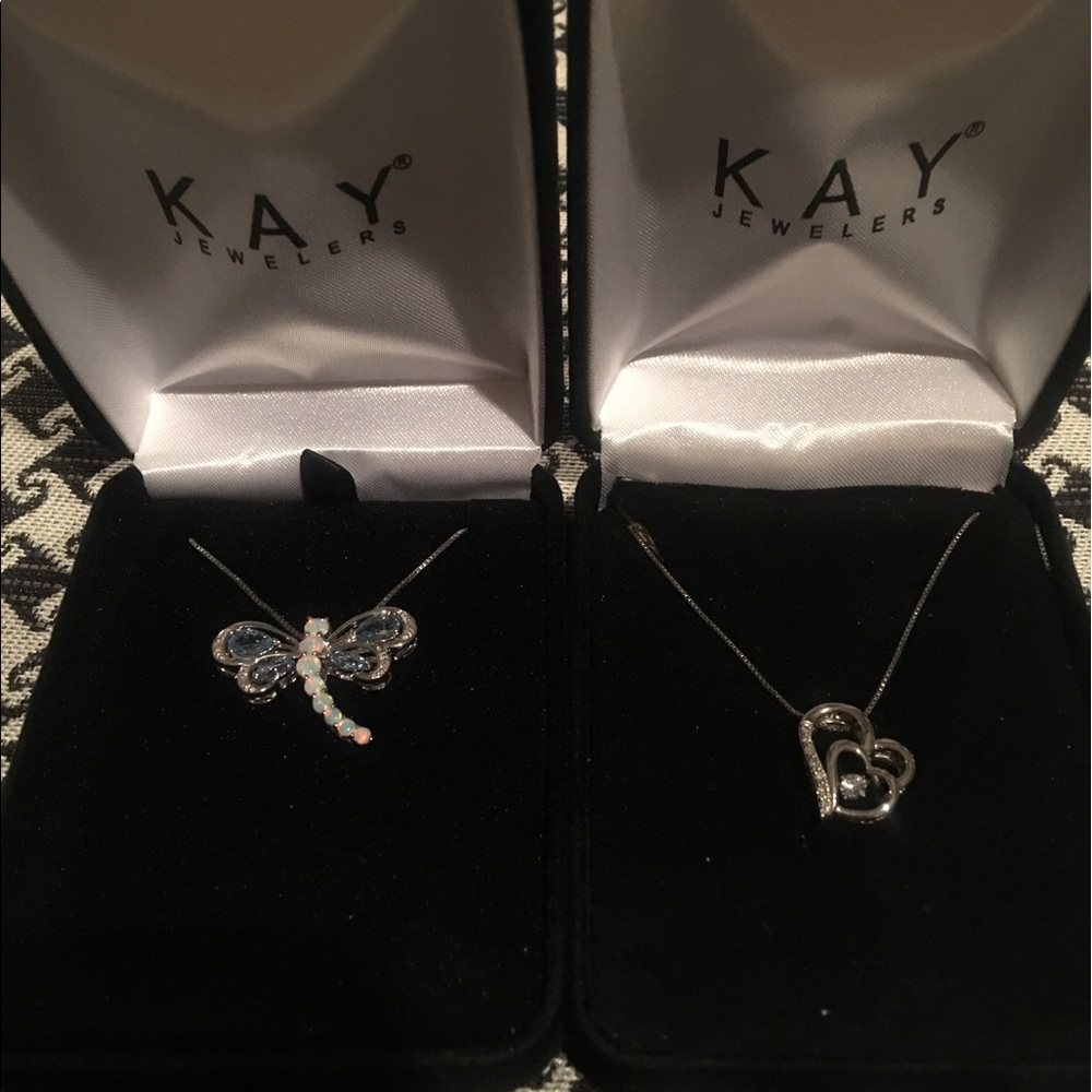 Kay Jewelers Dragonfly and Heart Necklace
