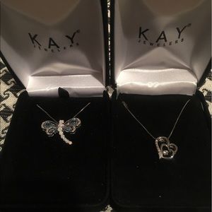 Kay Jewelers Dragonfly and Heart Necklace