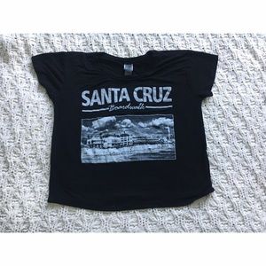 "Santa Cruz Boardwalk" cropped t-shirt