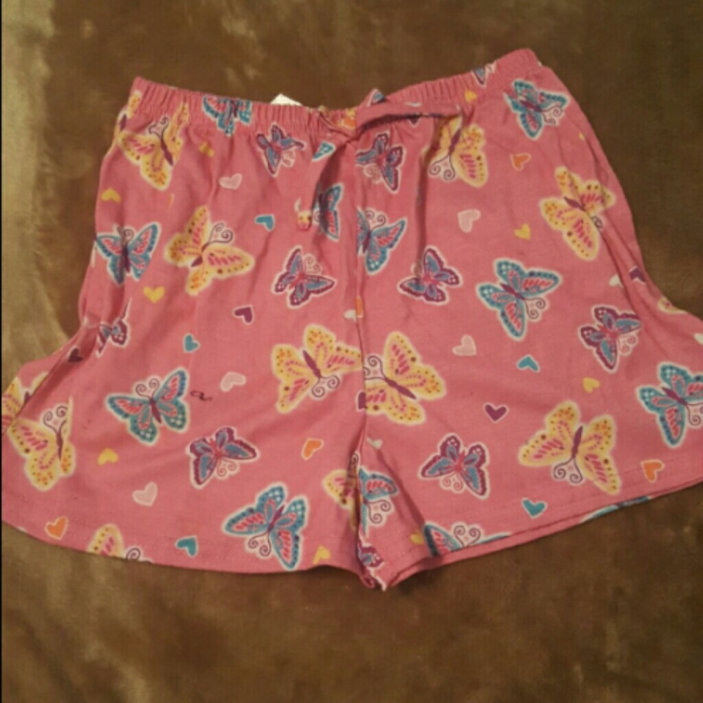 Pink butterfly shorts