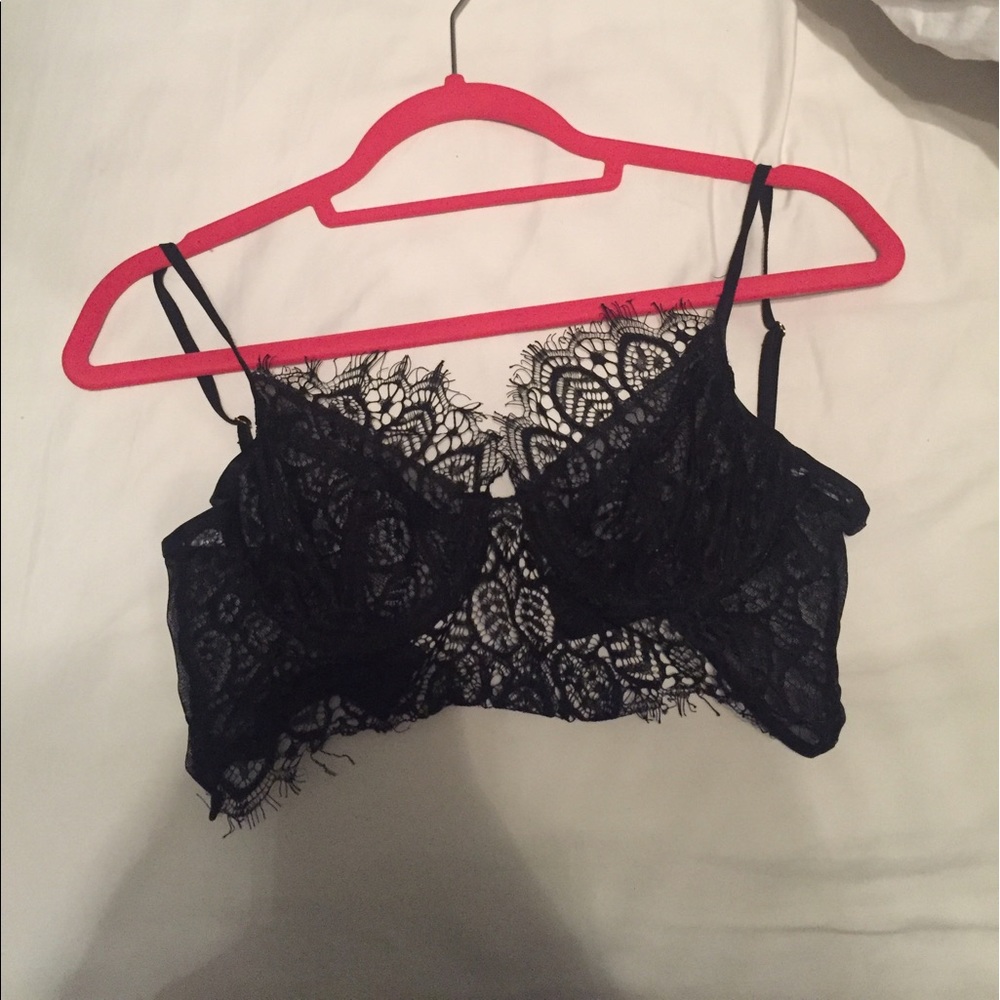 Black lace bralette