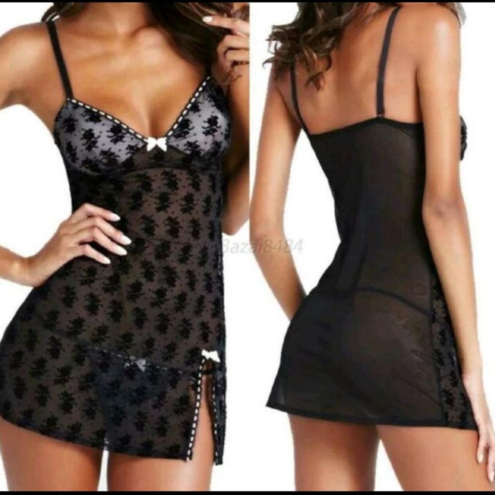 Ladies Black Babydoll