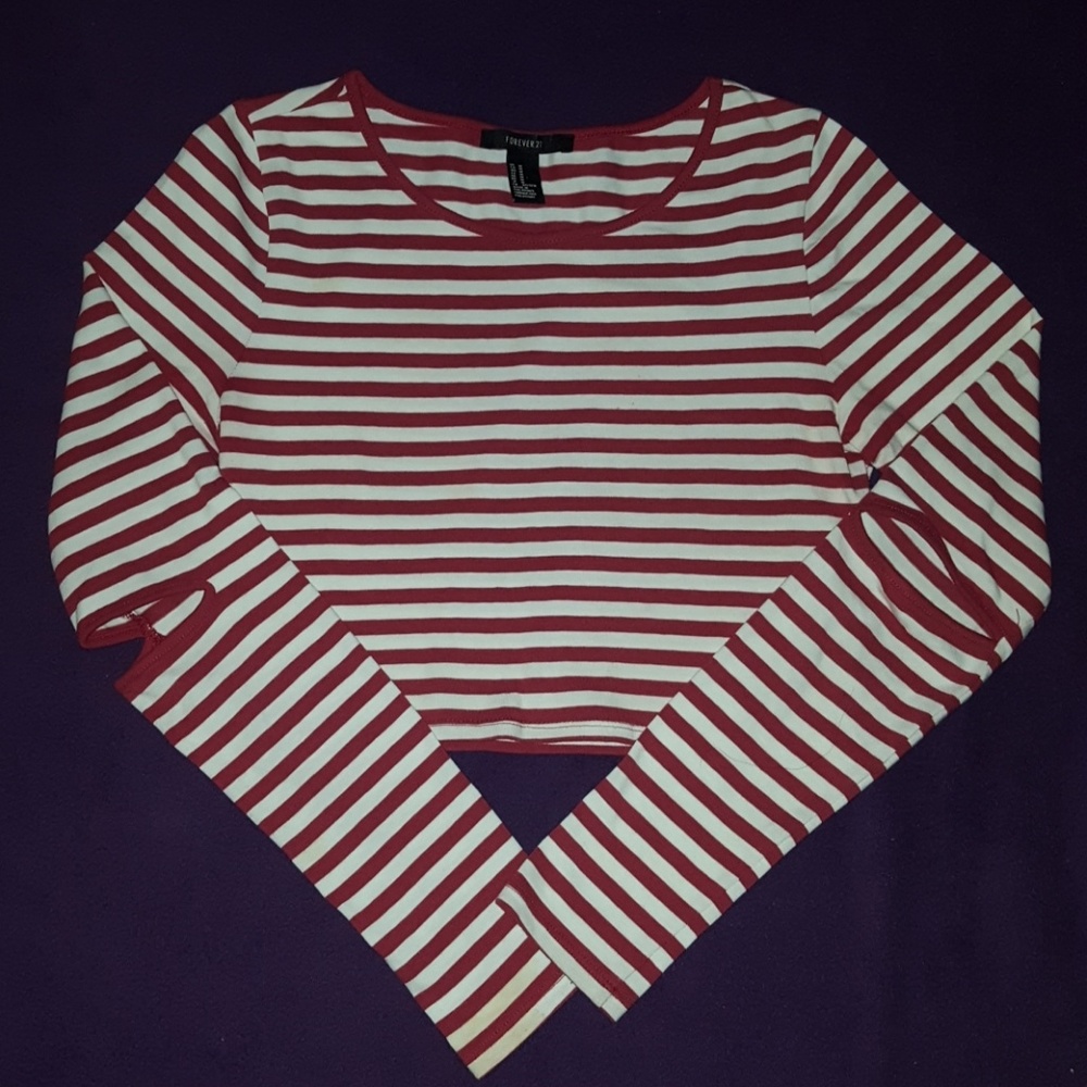 long sleeve crop top