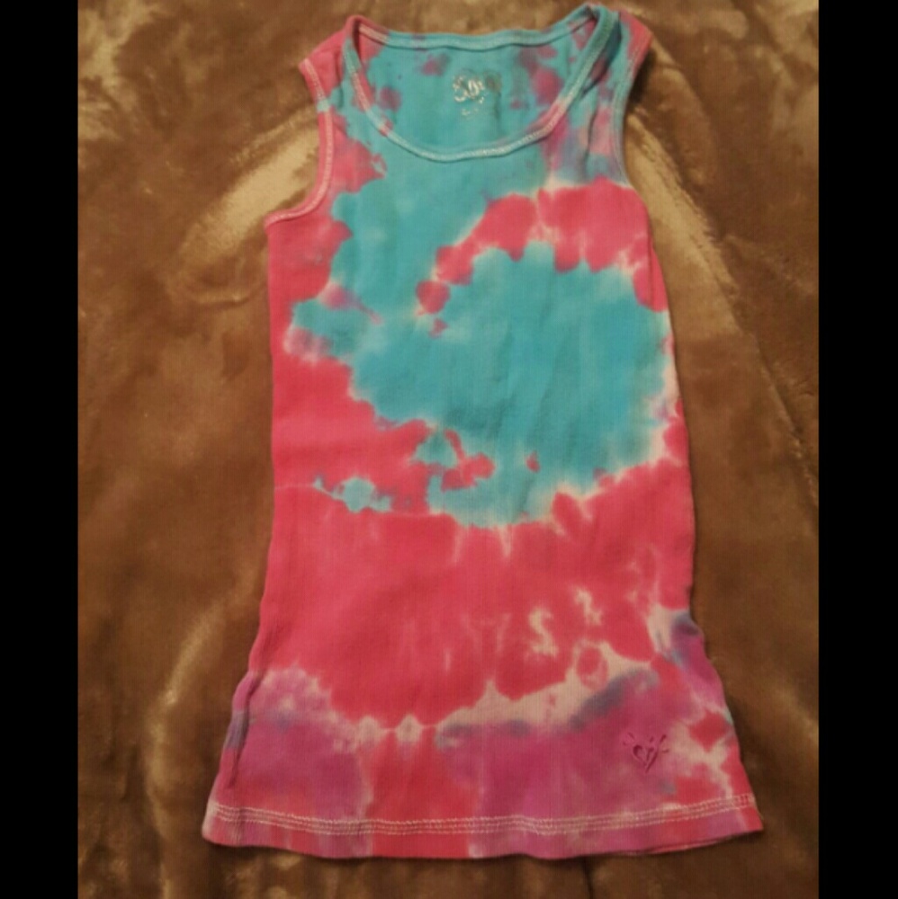Blue and pink tank top