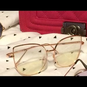 Ja'Mag Shades- Cat eye gold frames