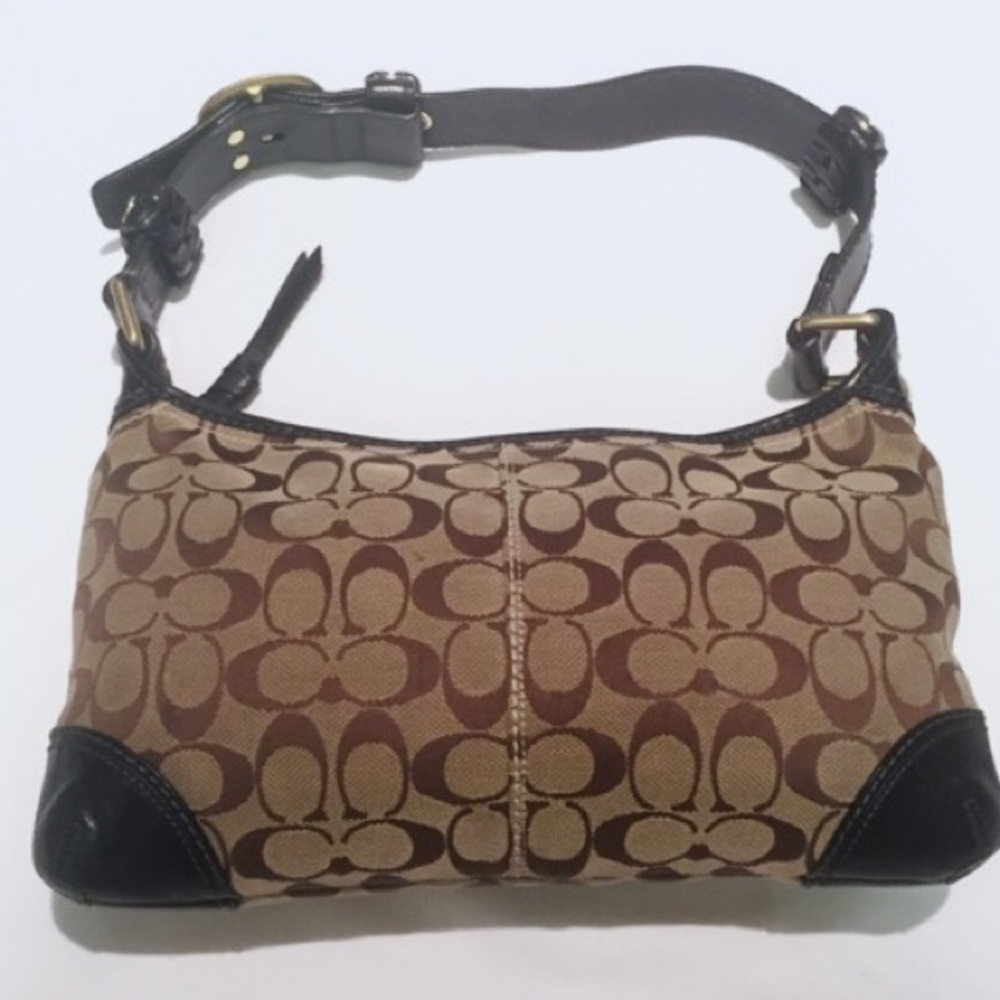 EUC Coach Purse. Brown tan Signature C & Leather.