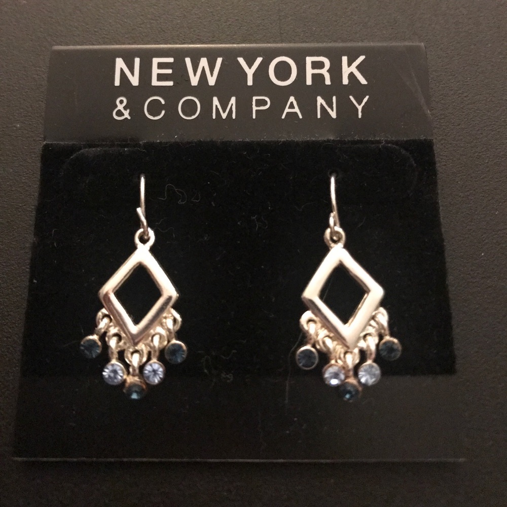 New York & Company small blue dangle earrings