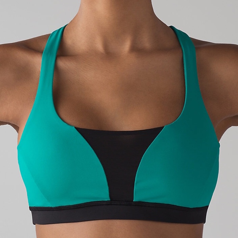 Lululemon Smooth Stride Bra Size 6 Viridian Green