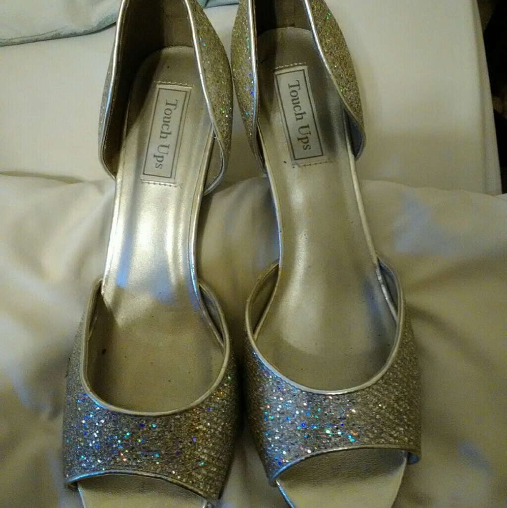 Sparkly silver shoes