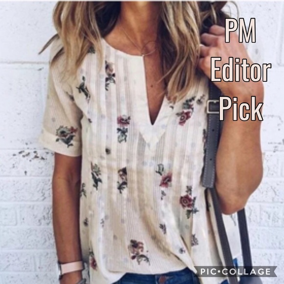 Tops - 🔥SALE PM Editor Pick! Lilac + Larkspur Floral Top