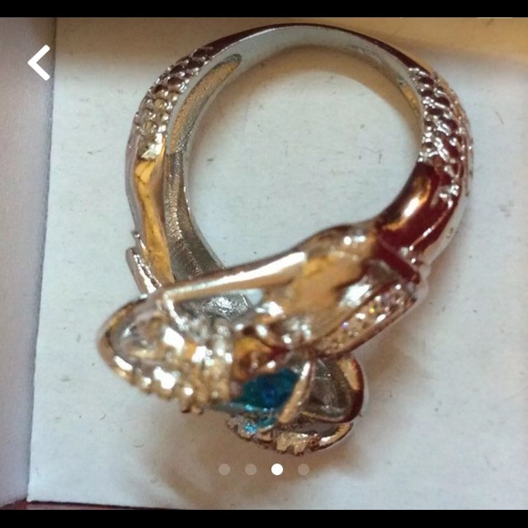 HPNEW SIZES Aquamarine Mermaid Ring. - Picture 5 of 5