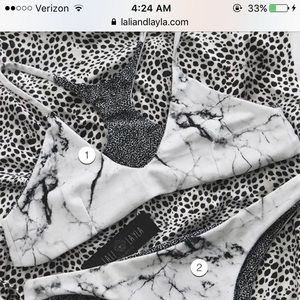 Marble bikini top, size medium, tags on