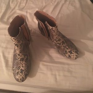 Snake skin booties