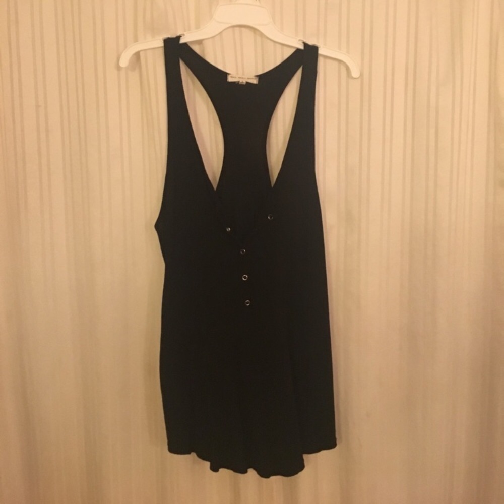 Loose black tank top