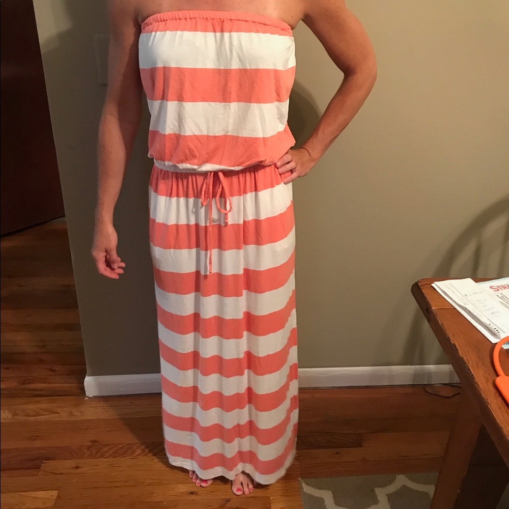 JCrew Factory strapless maxi dress