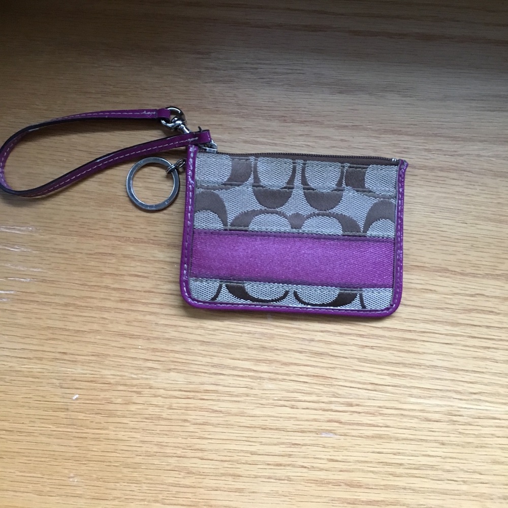 Small coach ID wristlet