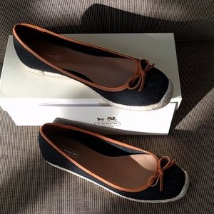 Coach darcelle canvas flat shoes