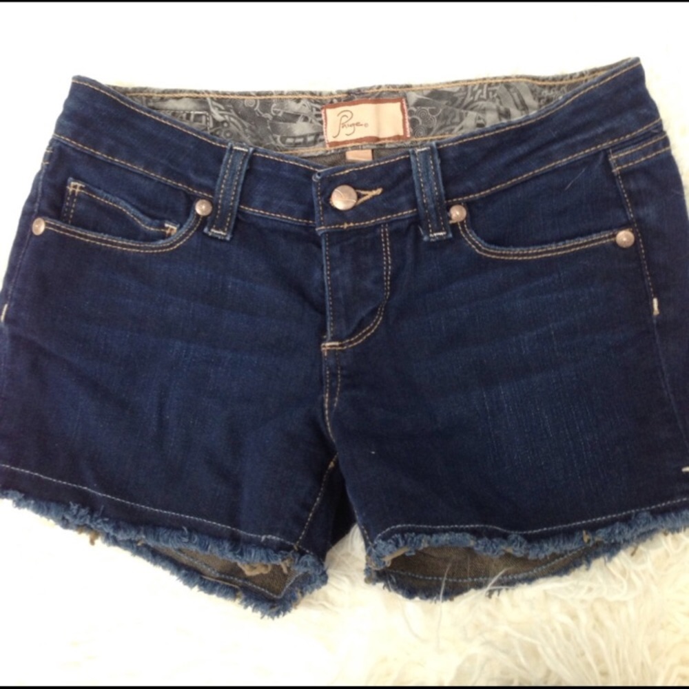 Paige dark denim shorts