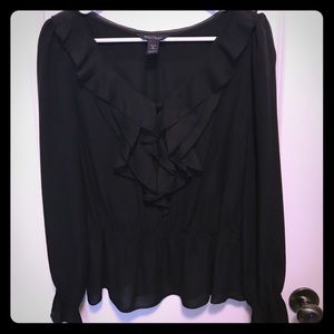 White House Black Market - Black Silk Blouse