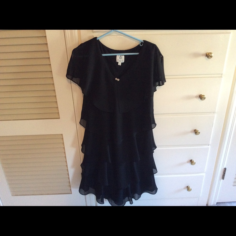 Black tiered ruffled dress