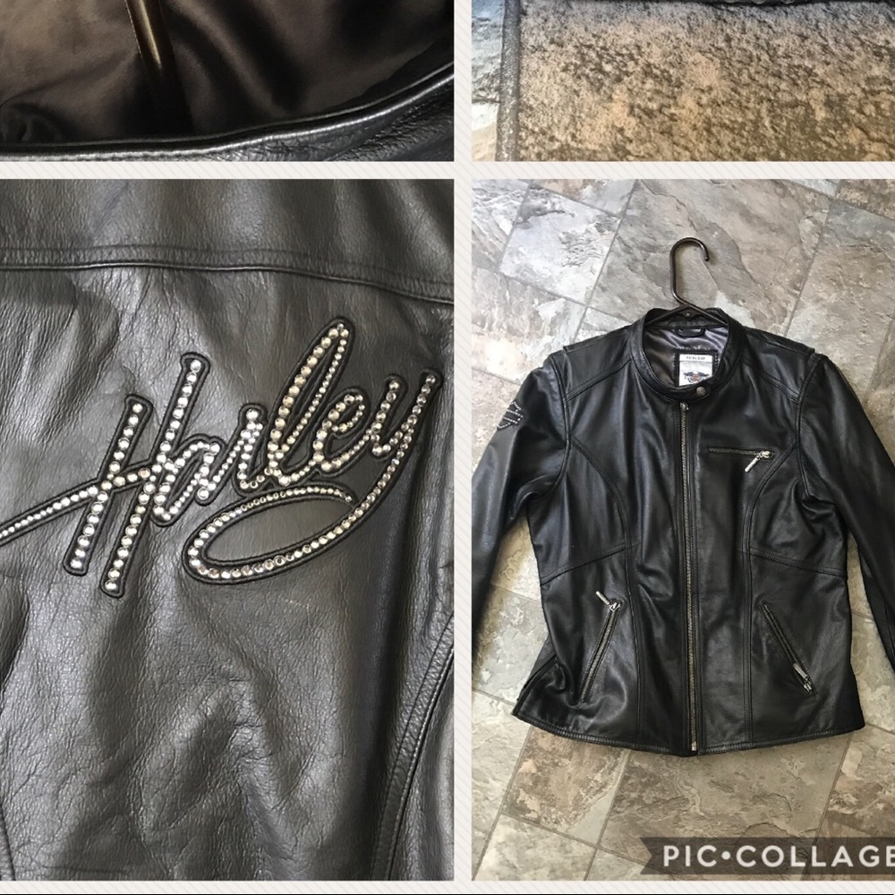 Genuine Harley women's leather bling jacket