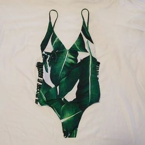 Banana Leaf One Piece Swimsuit