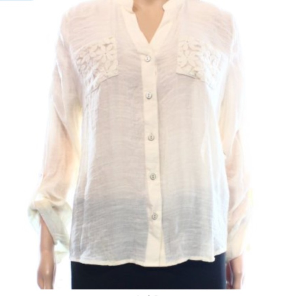 Sheer Blu Pepper Blouse! Sz. M