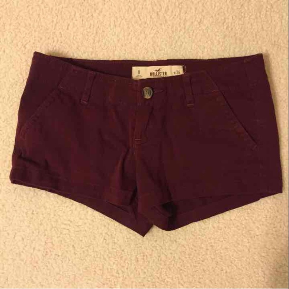 Hollister Burgundy Shorts (size 0)