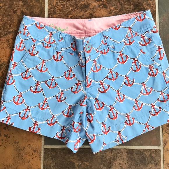 Lilly Pulitzer Pants - Lilly Pulitzer 'Callahan' Anchors Away Shorts - 00
