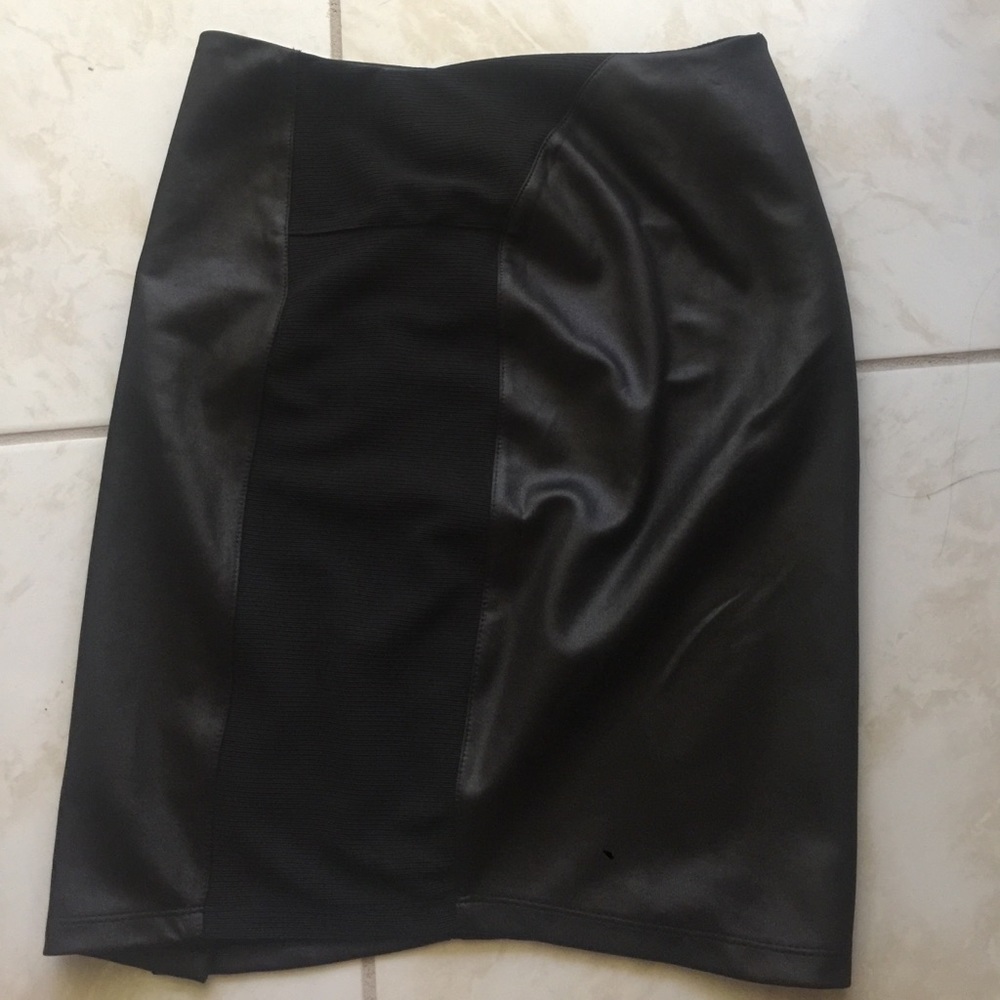 Pleather pencil skirt