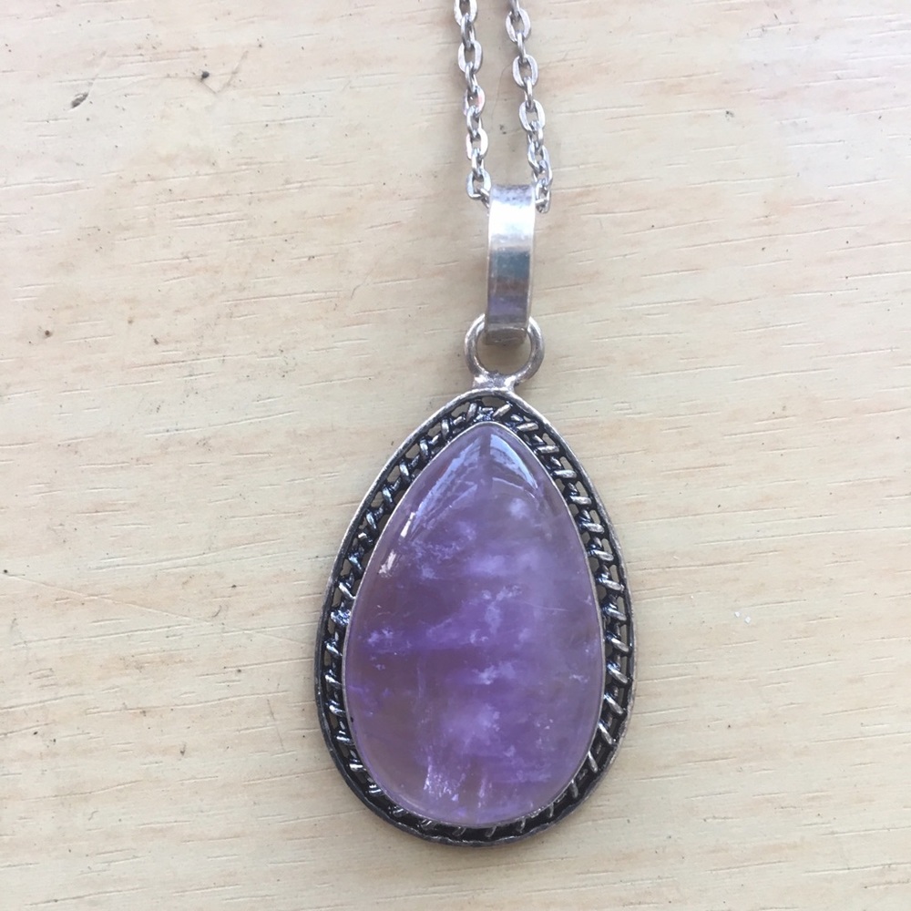 Purple crystal necklace