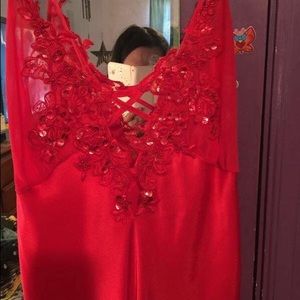 Sexy silk night gown