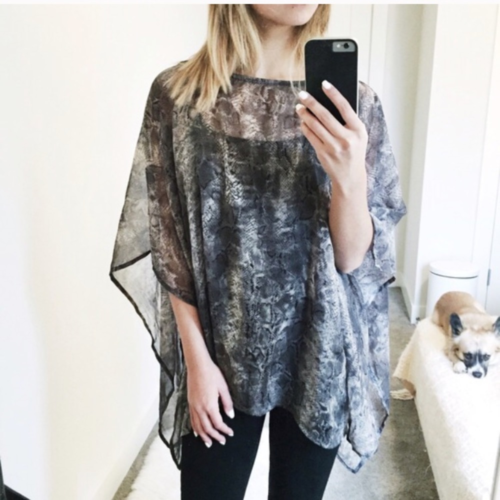 Snake Skin Coverup Poncho