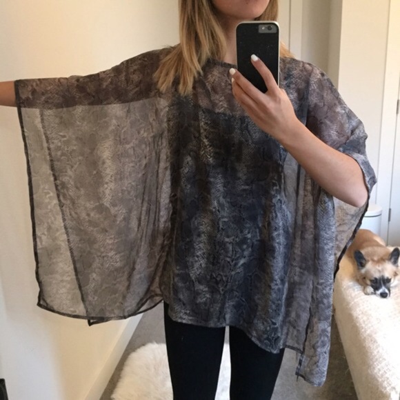 Snake Skin Coverup Poncho - Picture 2 of 4