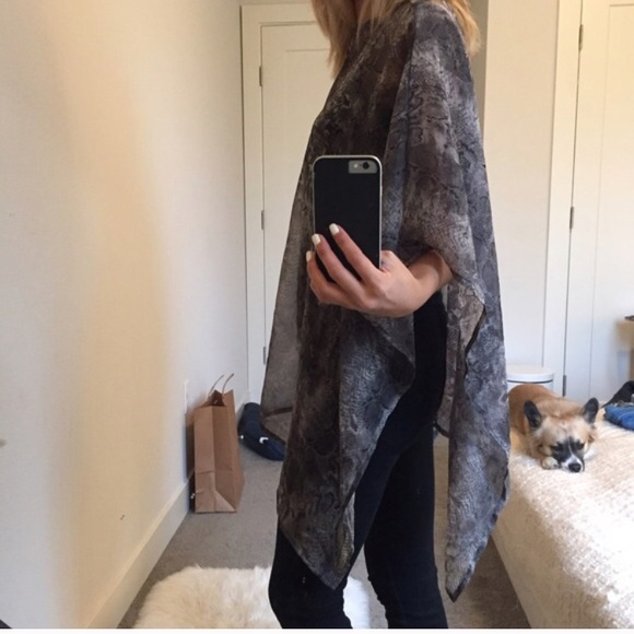 Snake Skin Coverup Poncho - Picture 3 of 4