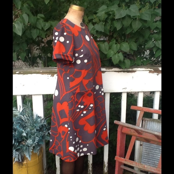 VTG 60s Graphic Bold Print Twiggy Dress - Picture 3 of 4