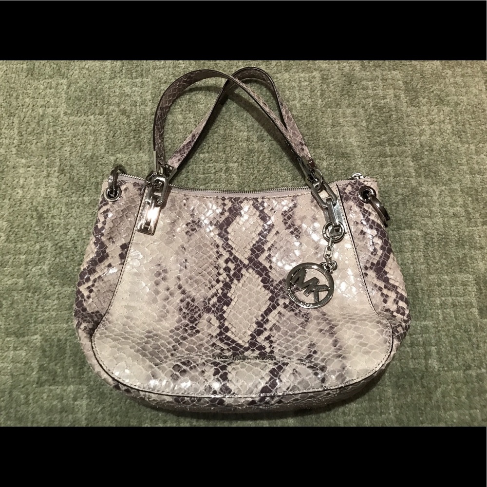 Michael Kors snakeskin handbag