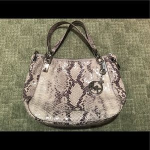 Michael Kors snakeskin handbag