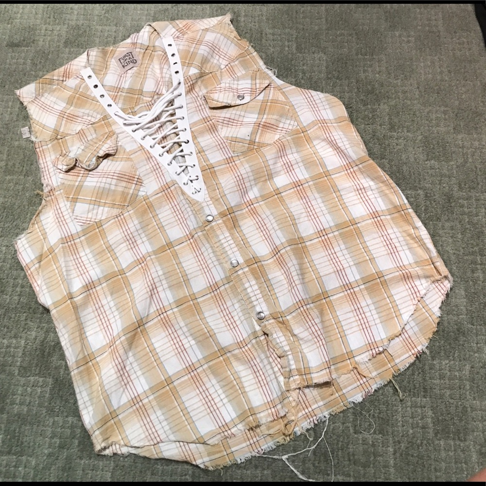 Furst of a kind sleeveless lace-up tank