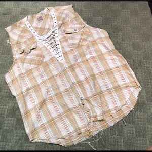 Furst of a kind sleeveless lace-up tank