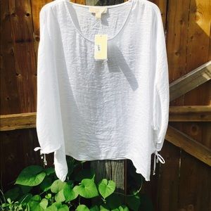 Michael Kors White Flowing Blouse - M