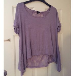 Lavender Torrid 1 top asymmetric hemline