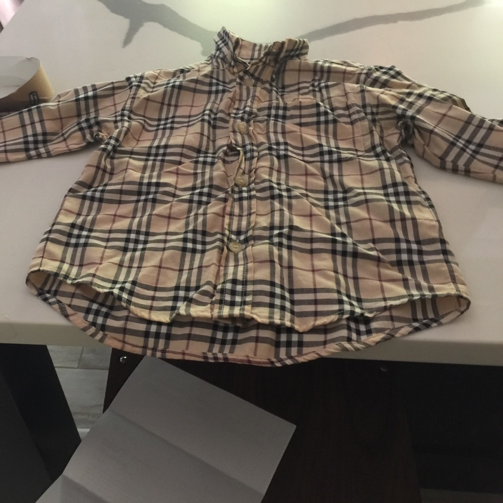 Boys size 4 Burberry long sleeve shirt